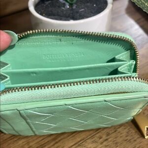 Bottega Veneta Green Wallet with Quilted Design